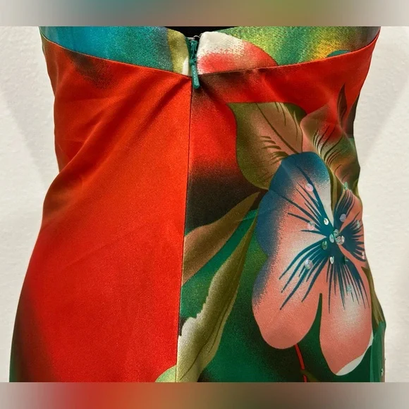 Tony Bowls Paris Tropical Satin Prom Dress - 6 - Multicolored - Used - Picture 4 of 8